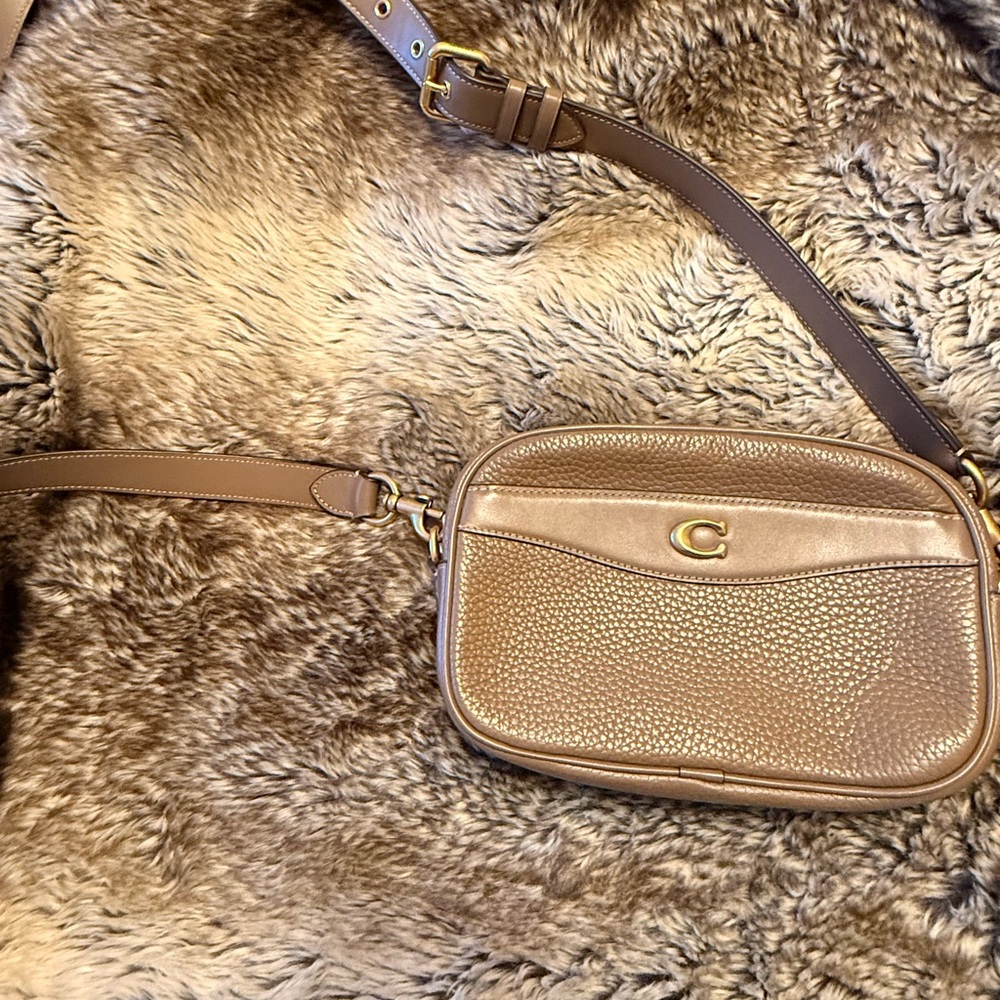 Coach grey-Tan Crossbody Bag